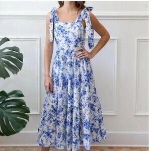 Mille Daphnie floral dress with tie straps